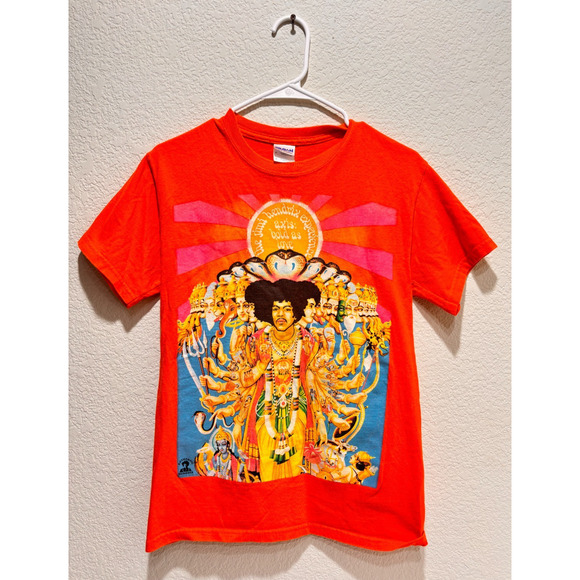 Gildan Other - Jimi Hendrix Orange Tee Axis Bold as Love T-shirt Mens Small Vintage